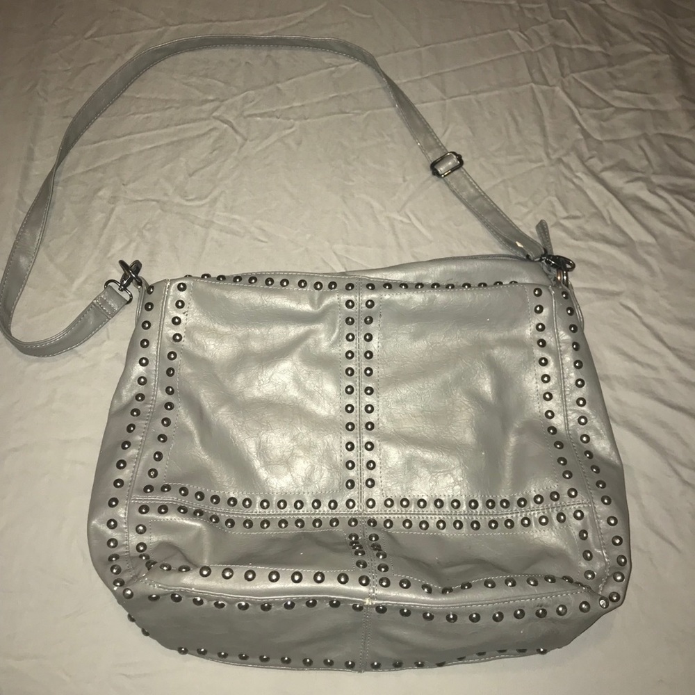 Large Grey Cross Body Bag